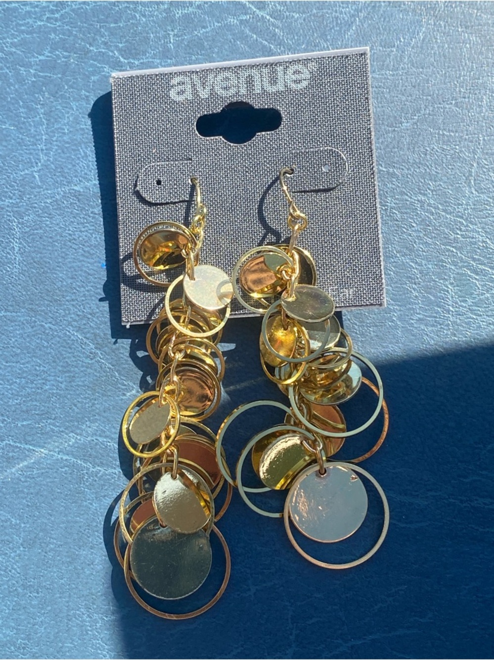 Avenue Gold Multi-Disc Dangle Earrings (selling 2 pairs of gold earnings)